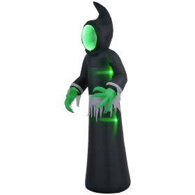 8ft Inflatable Halloween Mirror Face Ghost, Blow Up LED Display for Garden Indoor Outdoor