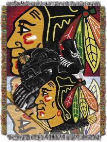 Blackhawks OFFICIAL NHL "Home Ice Advantage" 48"x 60" Woven Tapestry Wall Hanging