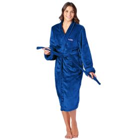 Los Angeles Dodgers 2025 MLB World Series Multi Champ Royal Blue Fuse Silk Touch Robe Small/Medium
